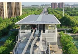 國內(nèi)首條連續(xù)剛構(gòu)跨座式單軌在安徽蕪湖上線調(diào)試